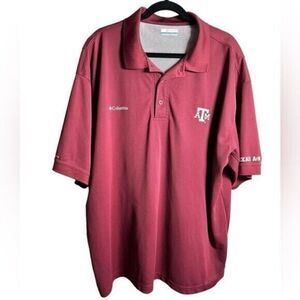 EUC Columbia Men’s Texas A&M Omni Shade Short Sleeve Polo - Aggies - Size XXL